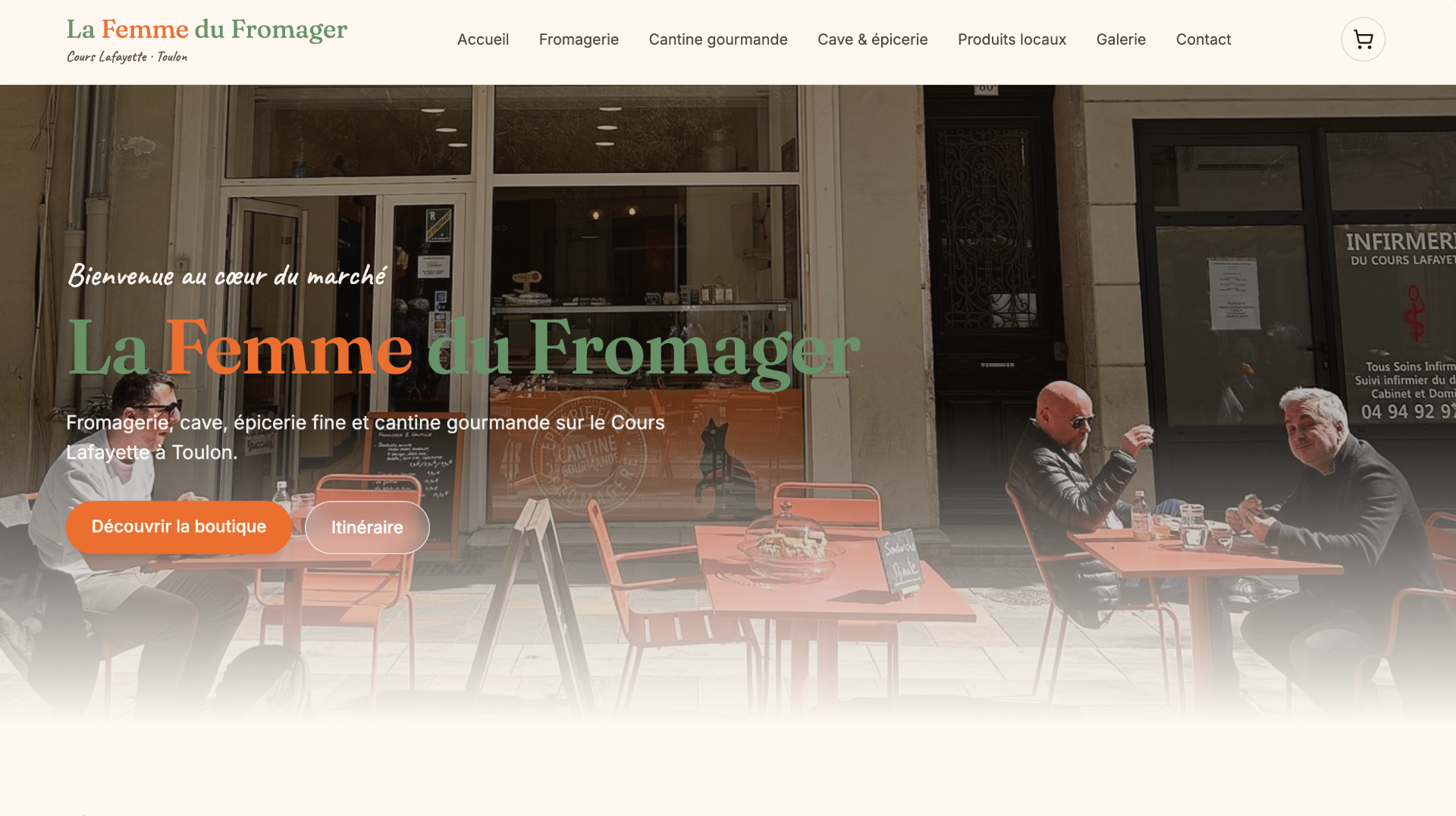 Aperçu du site Fromagerie locale
