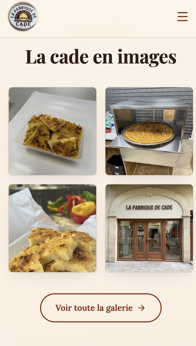 Aperçu du site Galerie commerce