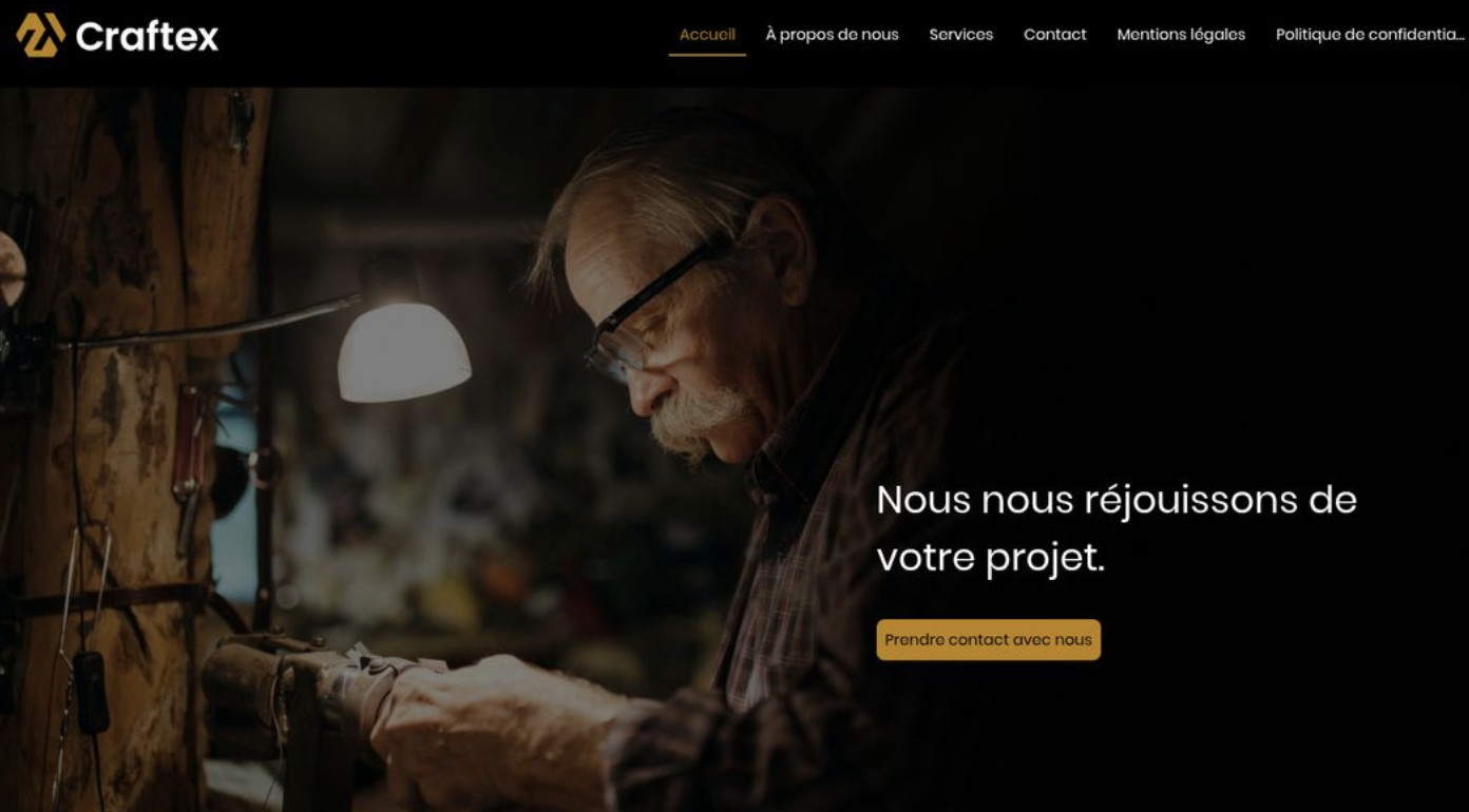 Aperçu du site Artisan menuisier